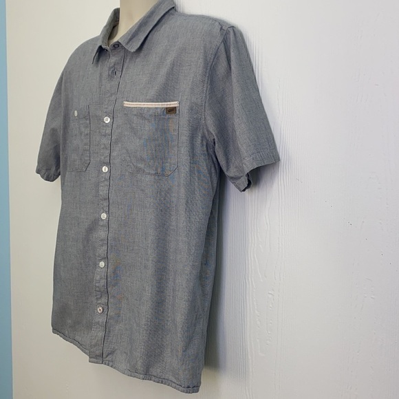Vans - White & Navy Button Up Short Sleeve Shirt Size XL - Picture 5 of 13